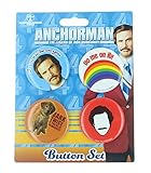 Anchorman The Legend of Ron Burgundy Button 4-Pack