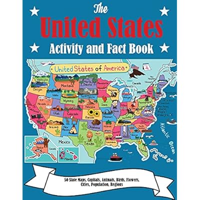 Buy The United States Activity And Fact Book 50 State Maps Capitals Animals Birds Flowers Mottos Cities Population Regions Paperback Illustrated September 28 Online In Indonesia x