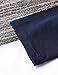 KAIUSI Men's Contrast Color Crew Neck Long Sleeve Casual T-Shirt Top Medium Blue