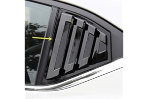 Ziwen 2X Sport Quarter Window Scoops Louvers for Nissan Sentra 2020 2021 2022 2023 2024 2025 (Gloss Black)