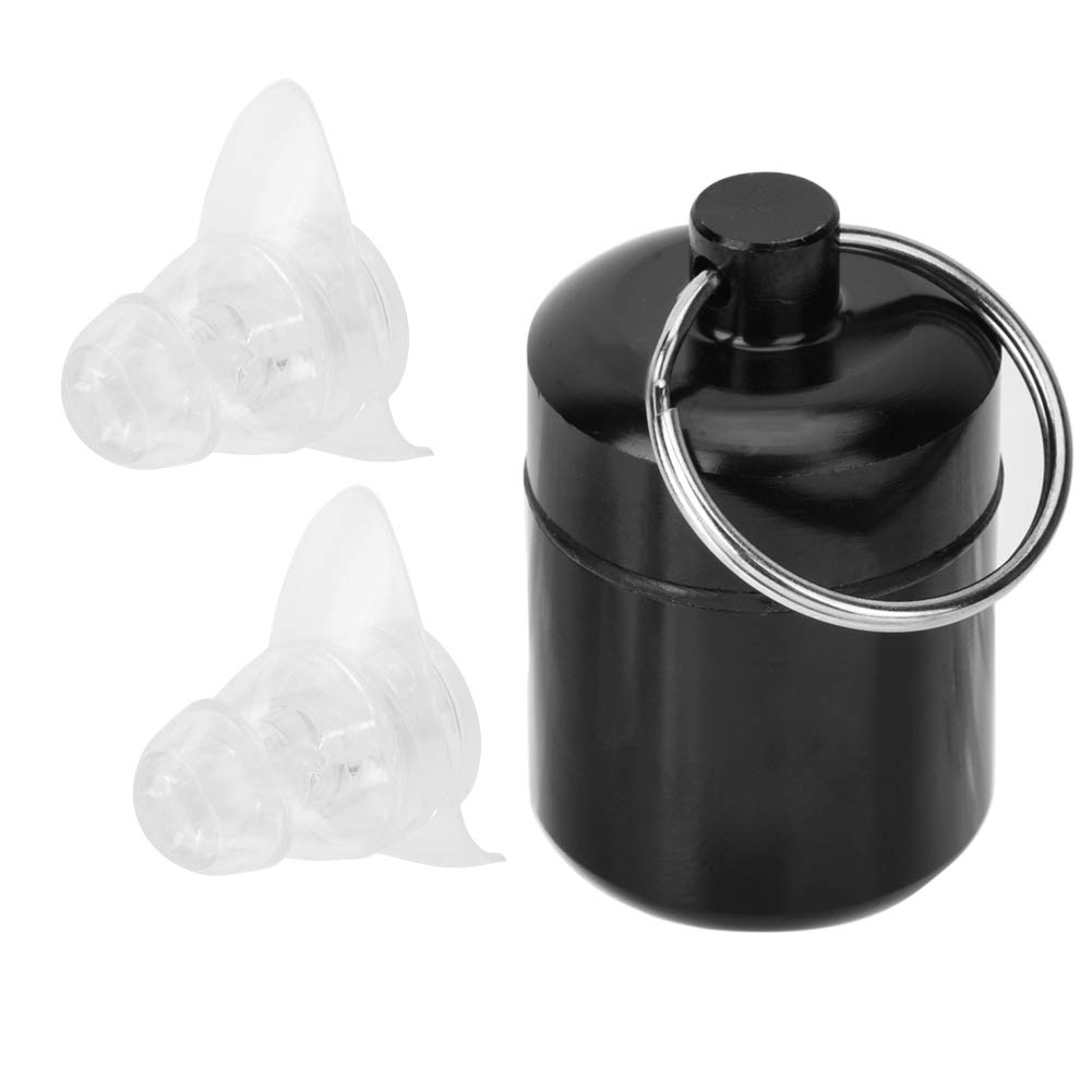 Ear Plugs for Concerts, Reusable High Fidelity Hearing Earplugs, Silicone Noise Reduction Music Ear Plugs with Box, Hearing Earplugs for Musicians, Motorcycles and Clubs (Clear)