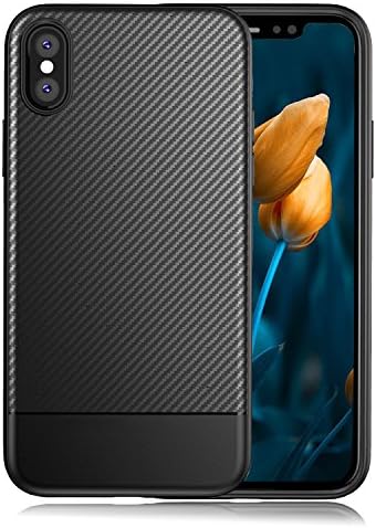 Homexjy iPhone X Case Soft Black Non Slip Matte Surface TPU Cover Hybrid Protective Case for Apple iPhone X Edition (2017)