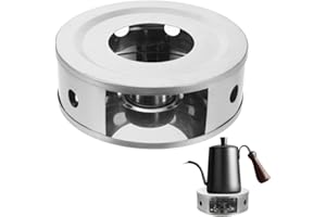 Samlee Stainless Steel Teapot Warmer with Candle Holder - Keep Your Tea and Beverages Warm - Suitable for Glass, Ceramic, and Heatproof Pots - 5.9 Inch