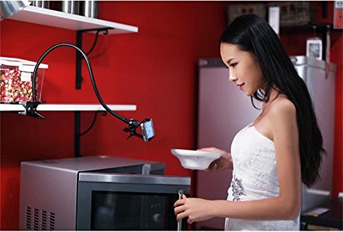 Cell Phone Holder, Clacce Universal Phone Holder Clip Lazy Bracket Flexible Gooseneck Clamp Long Arms Mount,Mobile Stand for Bedroom, Office, Bathroom