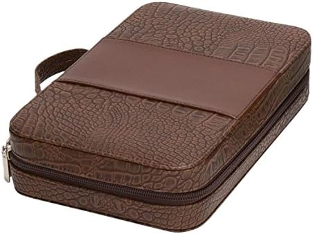 Deluxe Croc Leather Cosmetic Case (Black)