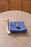 Zojila Shasta Paper and Cloth Napkin Holder, Satin/Bright Nickel Finish