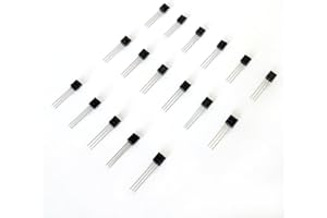 TQDLYKHS New 170Pcs for 2N2222 2N2907 2N3904 2N3906 2N4401 2N4403 2N5088 2N5089 2N5401 2N5551 2N7000 MPSA92 S9012 S9013 S9014 S9015 S9018 17kinds x10pcs TO-92 PNP NPN Transistors