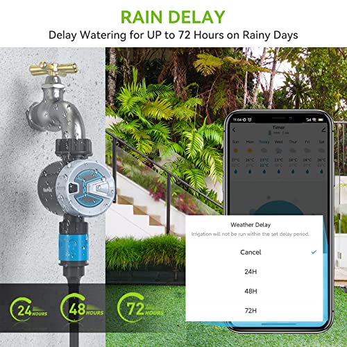 RAINPOINT Sprinkler Timer WiFi Water Timer, Smart Wireless Hose Faucet