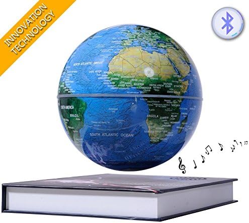 COLOCROWN Magnetic Levitation Floating Globe Roating Maglev Globe's Bluetooth Speaker Stereo Led Color Change Lamp For Children, Christmas, Best Gift, Home ,Office ,Desk, Decoration (Darkblue)
