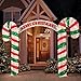 7 Ft Tall 3D Archway Magical Unique Large Candy Cane Arch Way Walk Thru North Pole Entrance Christmas Wonderland Yard Decoration