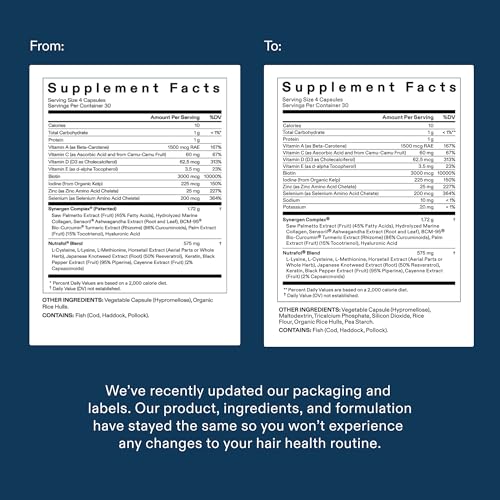 Nutrafol Men's Hair Growth Supplements, Clinically Tested for Visibly Thicker Hair and Scalp Coverage, Dermatologist Recommended - 1 Month Supply, 1 Refill Pouch