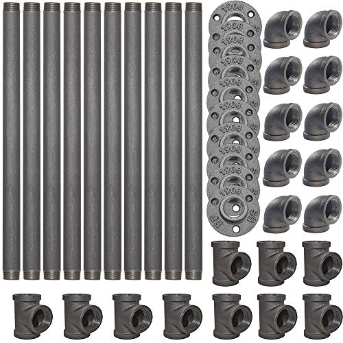 Brooklyn Pipe 12 Inch Pipes Elbows Tees Flanges 3/4" Inch Combo