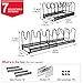 G-TING Expandable Pan Rack Organizer, 7+ Adjustable Pot Lid Holders & Bakeware Rack, Kitchen Cookware Pantry Cabinet Storage Rack with 7 Expandable and Adjustable Compartments (Up to 23”)