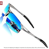 ROCKNIGHT Driving Polarized Sunglasses for Men UV Protection Ultra Lightweight Al Mg Golf Fishing Sports Sunglasses for Medium&Big Head