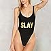 Dixperfect One Piece Swimsuit with High Cut and Low Back for Women (XL, P4-Slay)