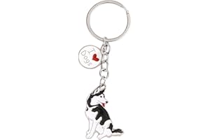 HDKUW Dog Keychain Gift,Large Dog Memorial Collar Charm for Birthday Holiday Gifts,Puppy Metal Pet ID Tags