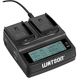 Watson Duo LCD Charger with 2 EN-EL15 Battery Plates - For Nikon EN-EL15 Type Battery