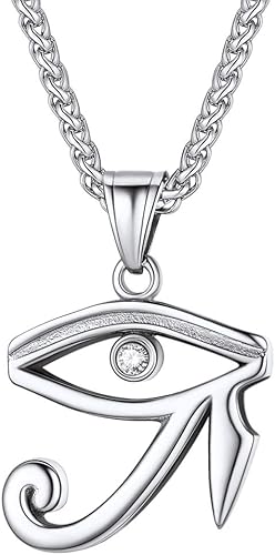 Amazon Suplight ホルスの目 ラーの目 ネックレス メンズ 人気 シルバー サージカルステンレス ペンダント レディース アクセサリー ネックレス 通販