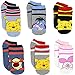 Winnie the Pooh Girls Toddler 6 pack Socks (Shoe: 10-4 (Sock: 6-8), Winnie Blue/Grey)