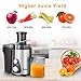 Electric Juicer Machine, Fruit and Vegetable Juicer 600ML Juice Cup 1000ML Slag Cup Double Gear Electric Juicer Stainless Steel Black