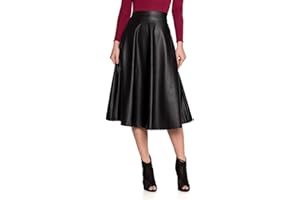 Cemi Ceri Women's J2 Love Faux Leather Flare Skirt