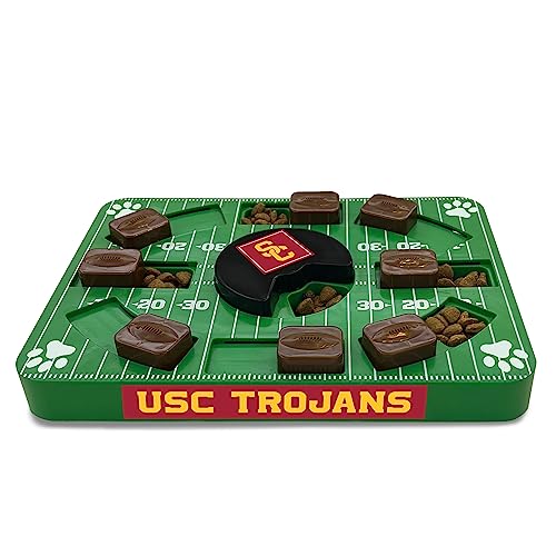 Pets First NCAA USC Trojans Puzzle Toy, Puzzle Treat Dog Toy, Interactive Dog T…