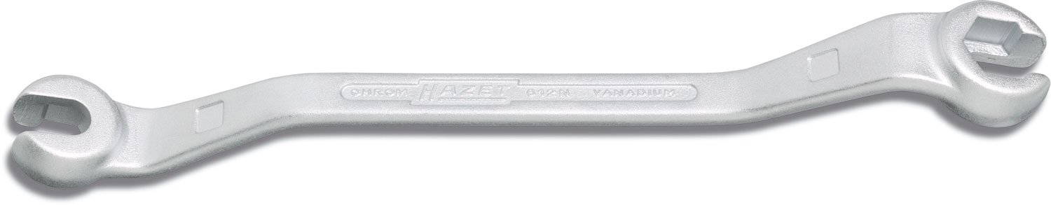 HAZET 612N-10X11 172 mm Hexagon Profile Double Box-End Open Wrench - Chrome-Plated