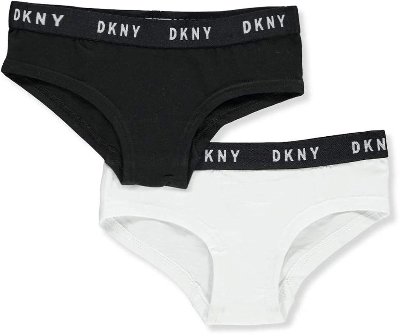 DKNY Girls' 2Pack Hipster Panties white/black, 1214