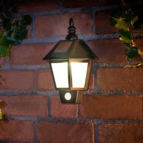 New Outdoor Solar Powered Coach Wall Light With PIR Sensor Amazon.co