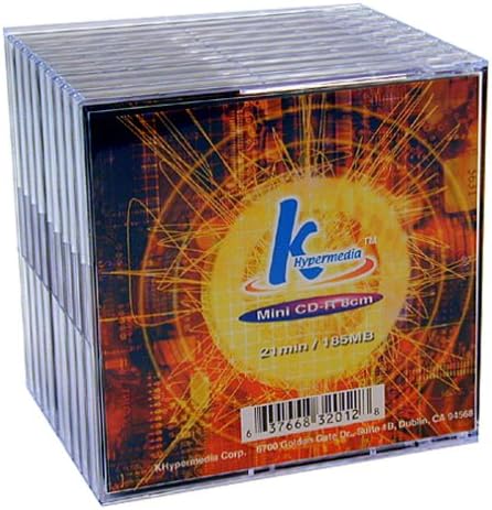 KHypermedia 8-cm 21 Minute/185 MB 24x CD-R Discs (10-Pack with Jewel Cases) (Discontinued by Manufacturer)