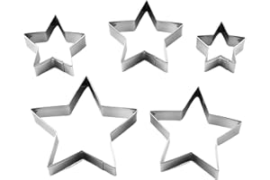 5X Mini Cookie Cutter Set, Star Shaped Cookie Cutter, Stainless Steel Baking, Five-Pointed Star Molds, Vegetable Shapes Set f