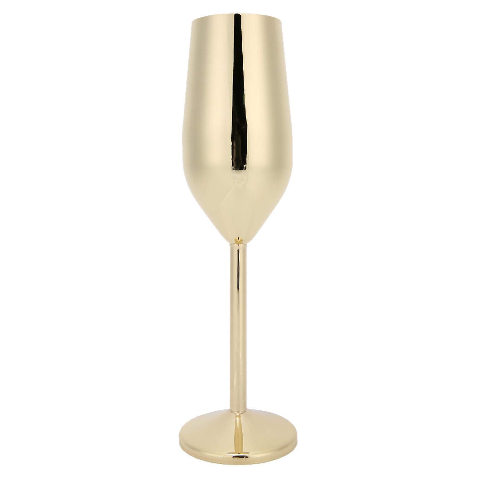 Tyenaza Elegant Golden Champagne Flutes - 220ML Classic Champagne Flutes for Celebrations & Everyday Use (Dishwasher Safe)