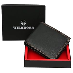 WildHorn Wildhorn India Black Men’s Wallet (WH2010 Black Nappa)