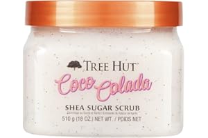 Tree Hut Coco Colada Shea Sugar Scrub, 18 oz, Ultra Hydrating and Exfoliating Scrub for Nourishing Essential Body Care