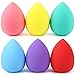 Makeup Sponges, ESARORA 6 Pieces (3+3) Foundation Blending Sponges Flawless Makeup Blender for Liquid Creams and Powders - Multi Color and Saving Money Makeup Sponge