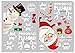 Shine-Co Happy Christmas Decorations Window Clings Wall Sticker Decals for Home Office Party Decor (Cute Santa and Snowman)