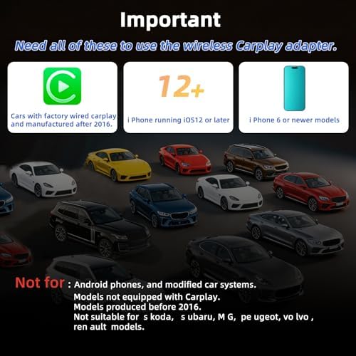 Adaptador Carplay Inalámbrico para iPhone, Mini Car Play Adaptador