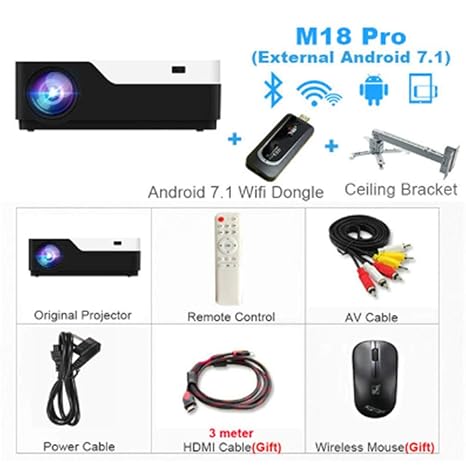 OSB STYLE 1920X1080 Real Full HD Projector, HDMI USB PC 1080p LED ...