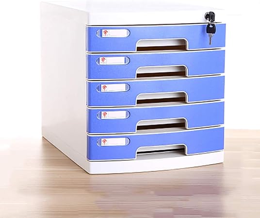 Fpigshs Armoire De Rangement Pour Documents De Bureau 5 Tiroirs En Plastique Avec Serrure Type De Tiroir Haute Capacite Peut Stocker Des Fichiers A4 Amazon Fr Cuisine Maison