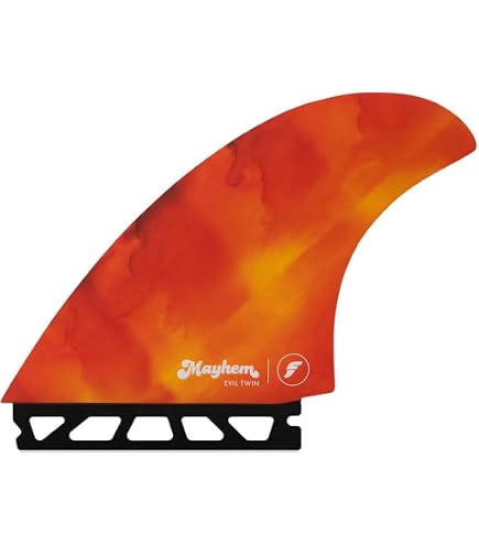 Amazon.com : Futures Fins Blackstix Twin + 1 Twin Fin Set : Sports