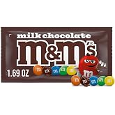 M&amp;M'S Milk Chocolate Candy Pack, Candy Bowl Chocolate Snacks, 1.69 oz | Milk chocolate candy for chocolate snacks, candy bowl use, ice cream toppings, dessert topping, pantry snack, movie night