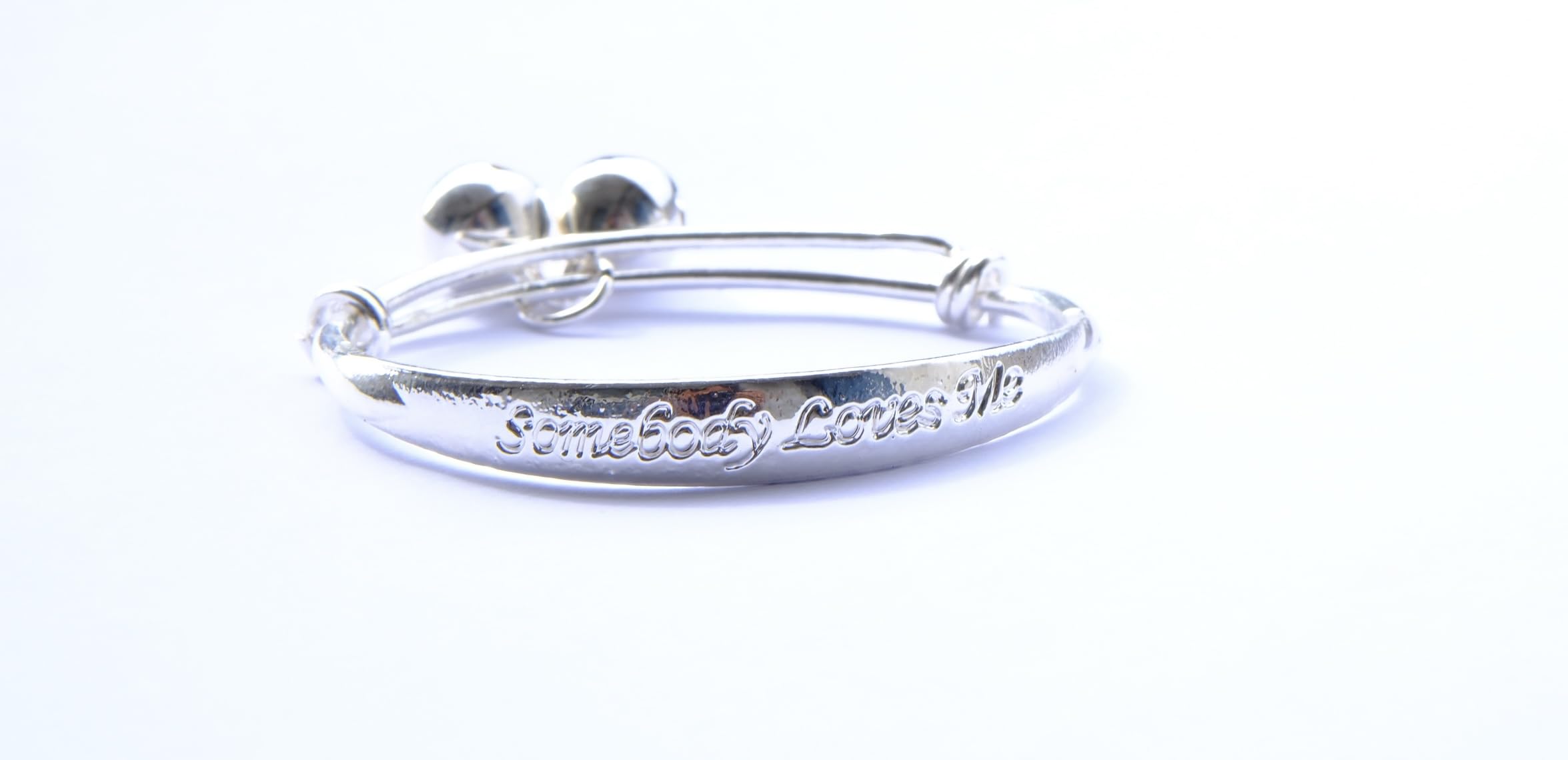 Silver Baby Bangle with Bells