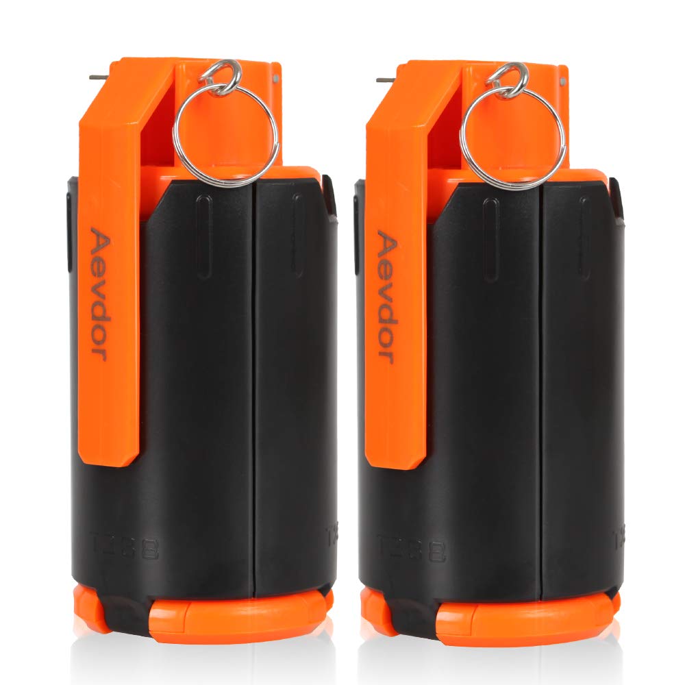 Aevdor CS-Grenade Set, 2Pcs Plastic Toy-Grenade for CS Battle Game, Plastic Toys are Suitable for Both Indoor and Outdoor Games