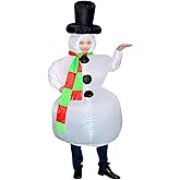 AOGOYO Inflatable Christmas Costume Blow up Xmas Costume Cosplay Party Halloween Christmas Suit Xmas Suit Jumpsuit