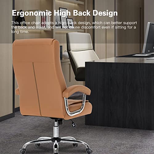 Hoxne Executive Office Chair Adjustable Leather Chair High Back Swivel