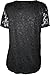 WearAll Plus Size Women's Lace Short Sleeve Top