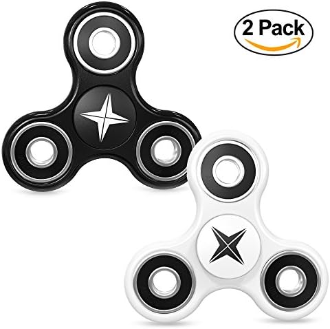 EXHEED S3 Anti Anxiety 360 Fidget Spinner Prime (2 Pack Black White) Best Hand EDC Fidgeter Stress Relief ADHD Boredom Toy Spinners for Kids, Adults - USA Seller Top Quality Material