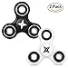 EXHEED S3 Anti Anxiety 360 Fidget Spinner Prime (2 Pack Black White) Best Hand EDC Fidgeter Stress Relief ADHD Boredom Toy Spinners for Kids, Adults - USA Seller Top Quality Material