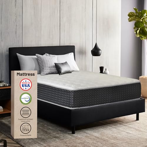 Treaton, 14-Inch Luxury Foam Encased Firm Hybrid Mattress, Pocket Coil Springs…