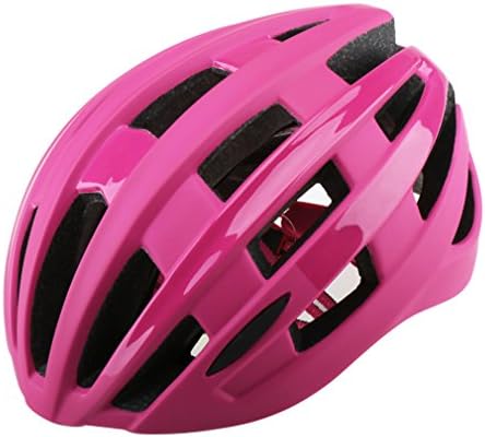 EASECAMP Ultralight Bicycle Helmet with LED Safety Light for Adult Men and Women (Pink)